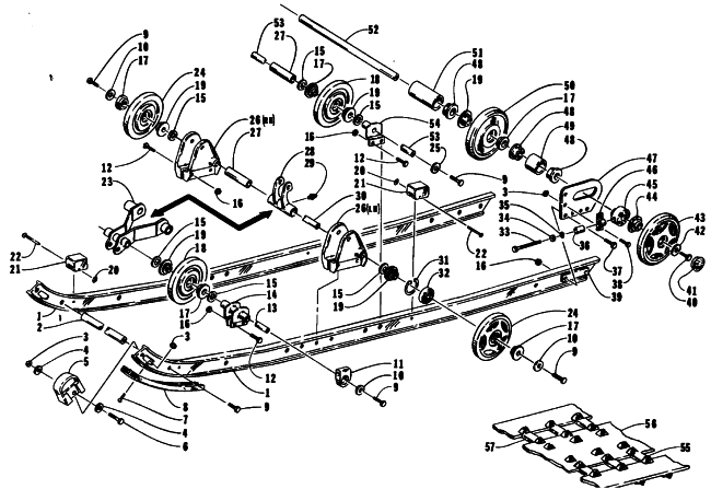 SLIDE RAIL AND TRACK ASSEMBLY