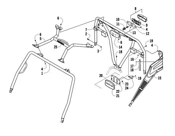 ROPS AND TAILLIGHT ASSEMBLY