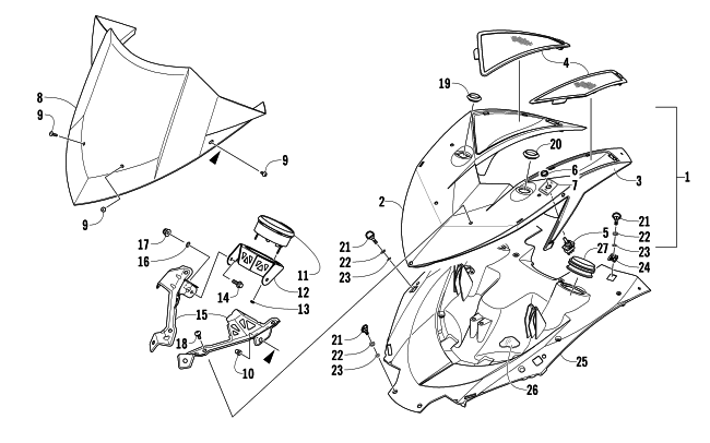 POD AND WINDSHIELD ASSEMBLY