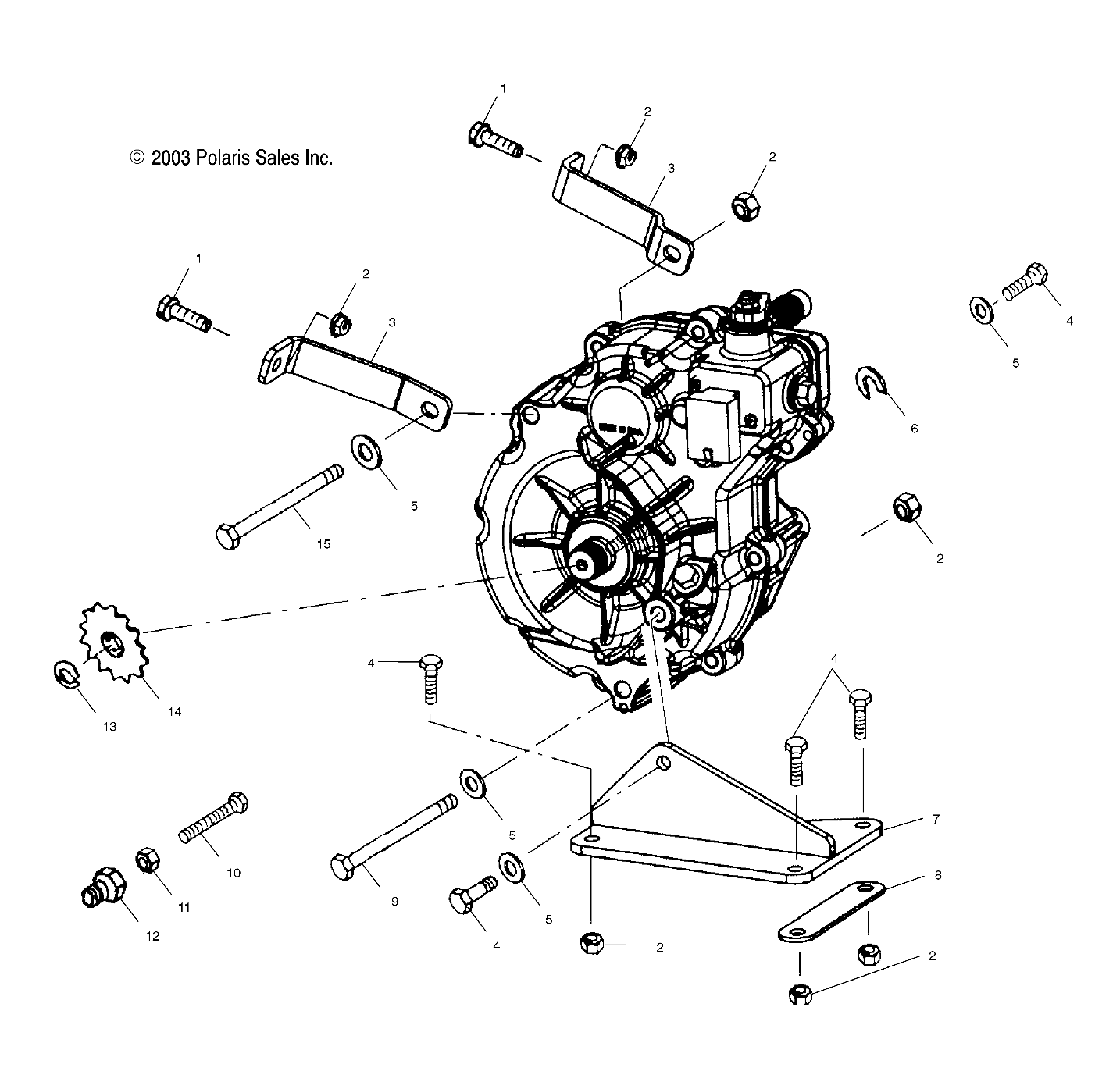 GEARCASE MOUNTING - A04BA25CA/CB (4986208620C05)