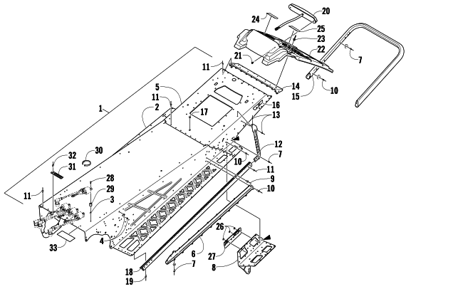 TUNNEL, REAR BUMPER, AND TAILLIGHT ASSEMBLY