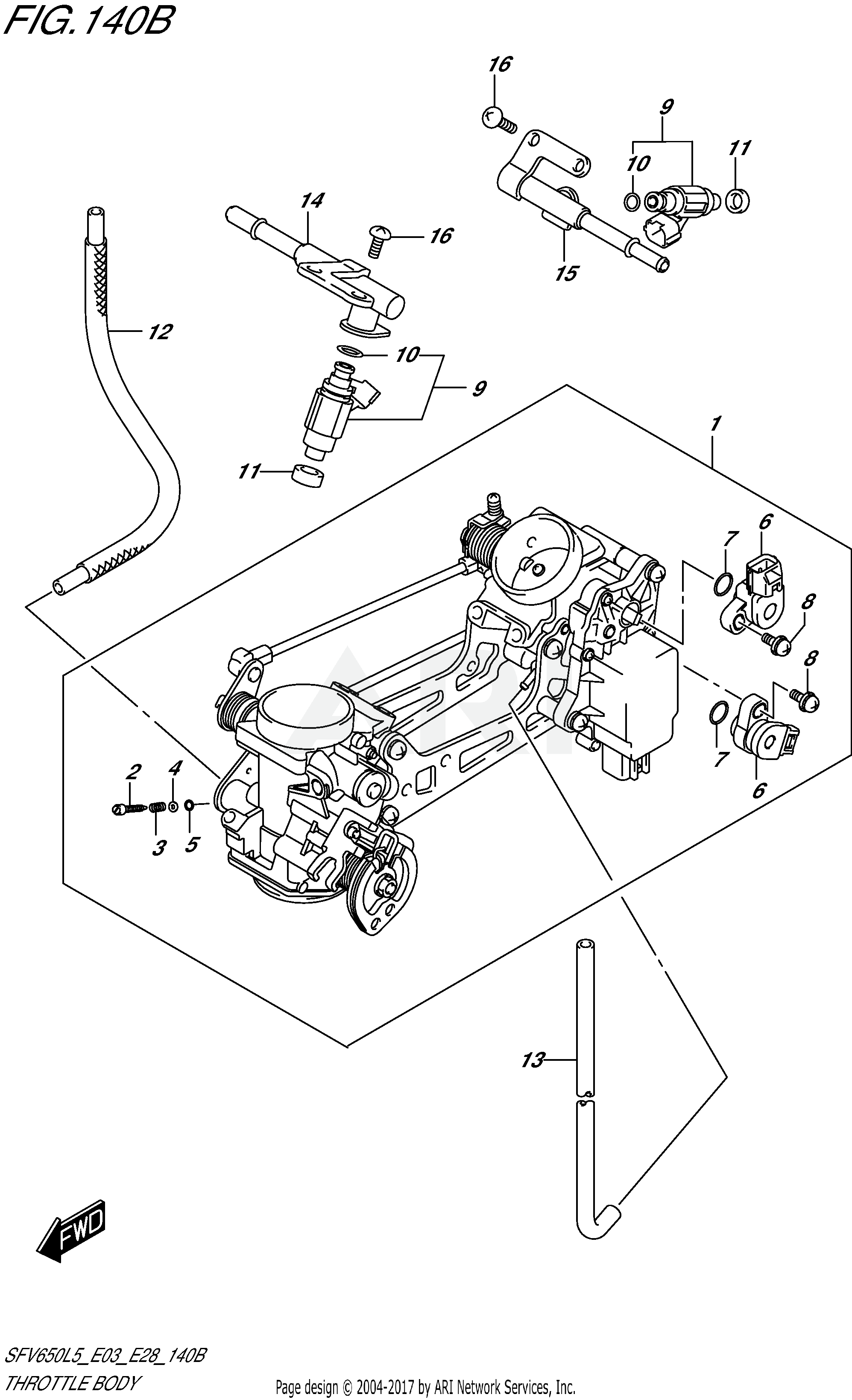 THROTTLE BODY (SFV650L5 E28)