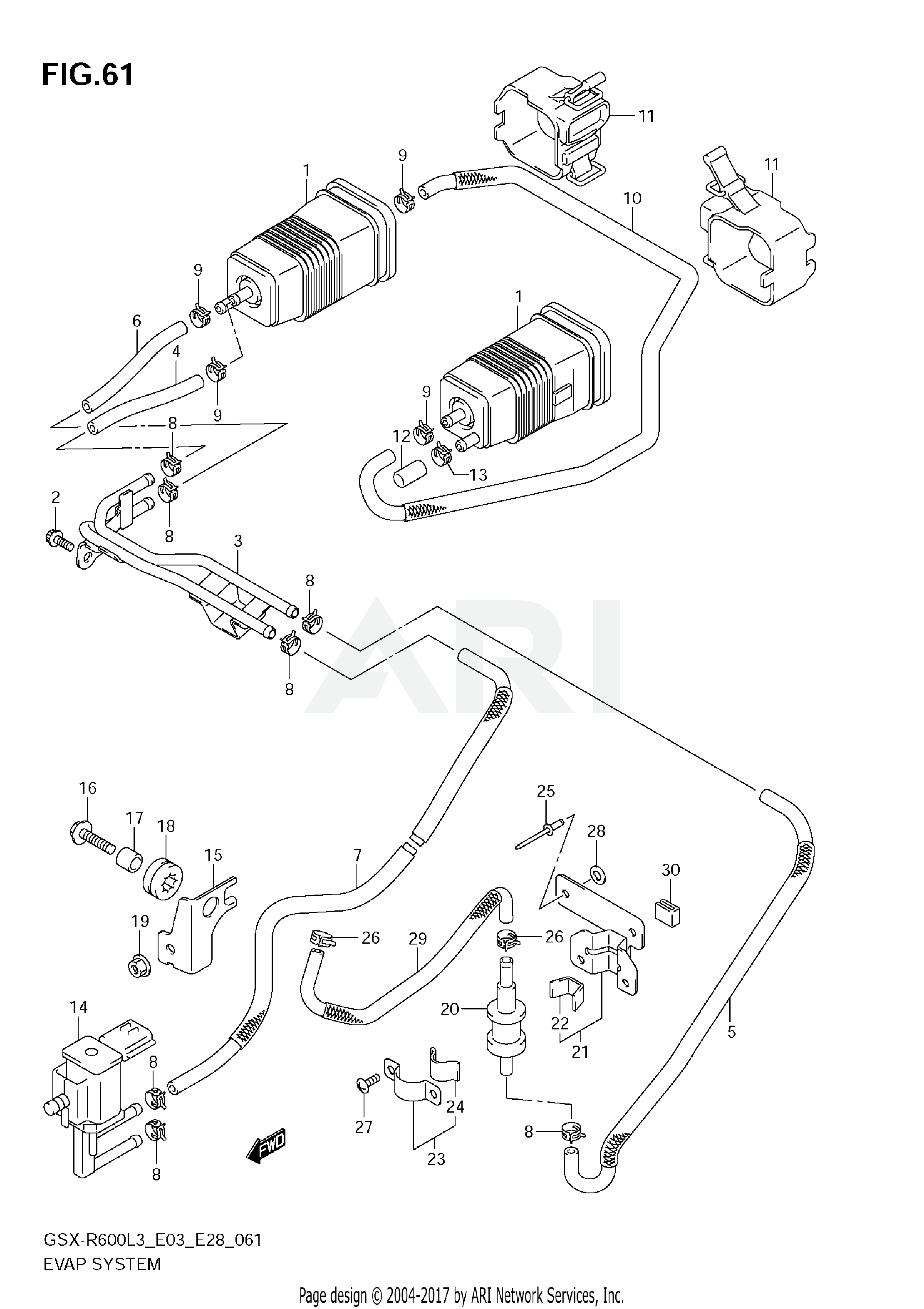 EVAP SYSTEM (GSX-R600L3 E33)