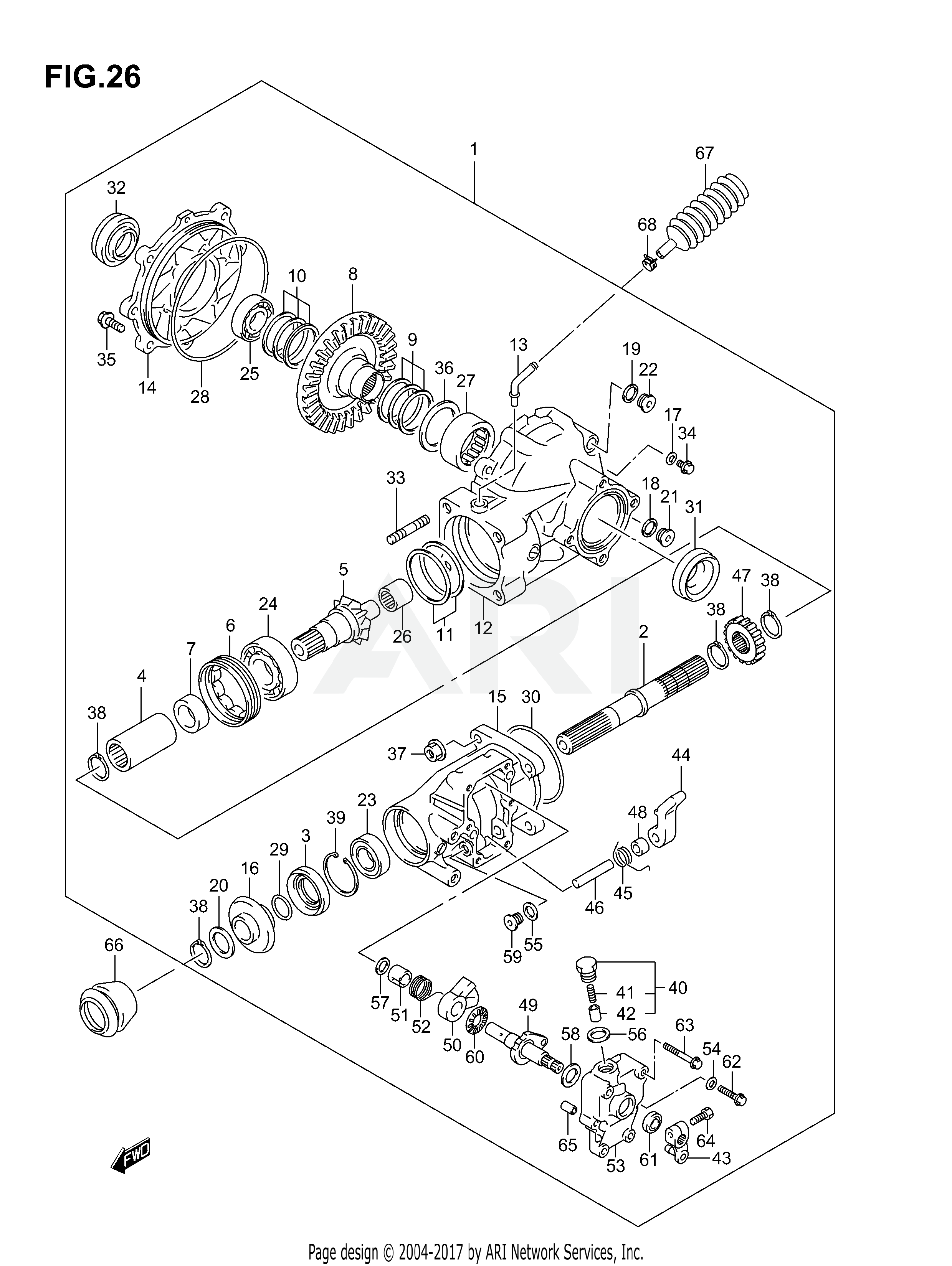 FINAL BEVEL GEAR (REAR)(MODEL K4)