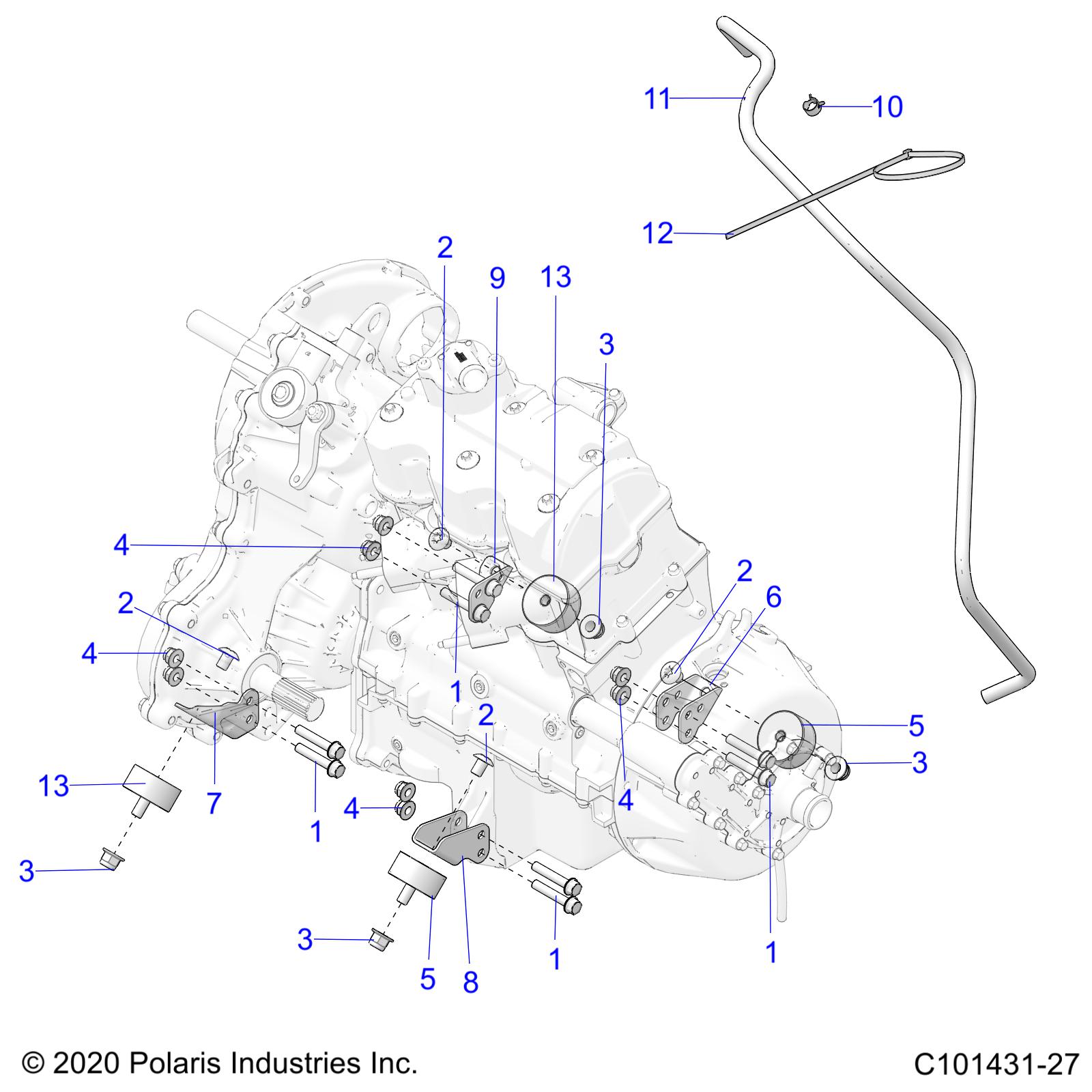 ENGINE, MOUNTING AND TRANSMISSION MOUNTING - A20SYE95KH (C101431-27)