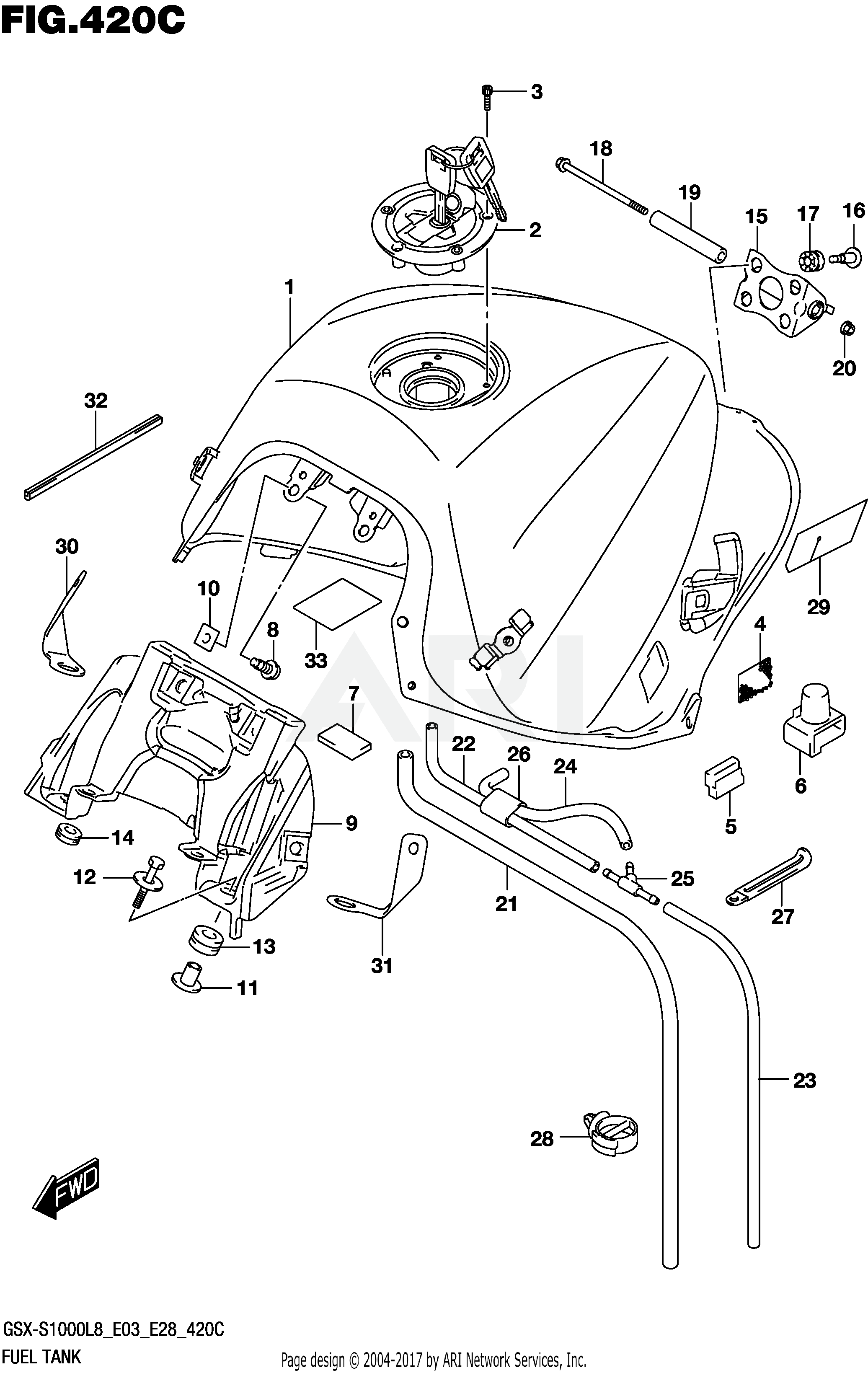 FUEL TANK (GSX-S1000AL8 E28)