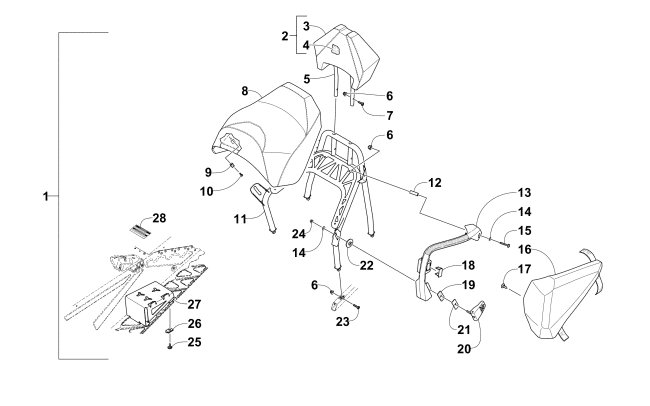 PASSENGER SEAT AND RELATED PARTS