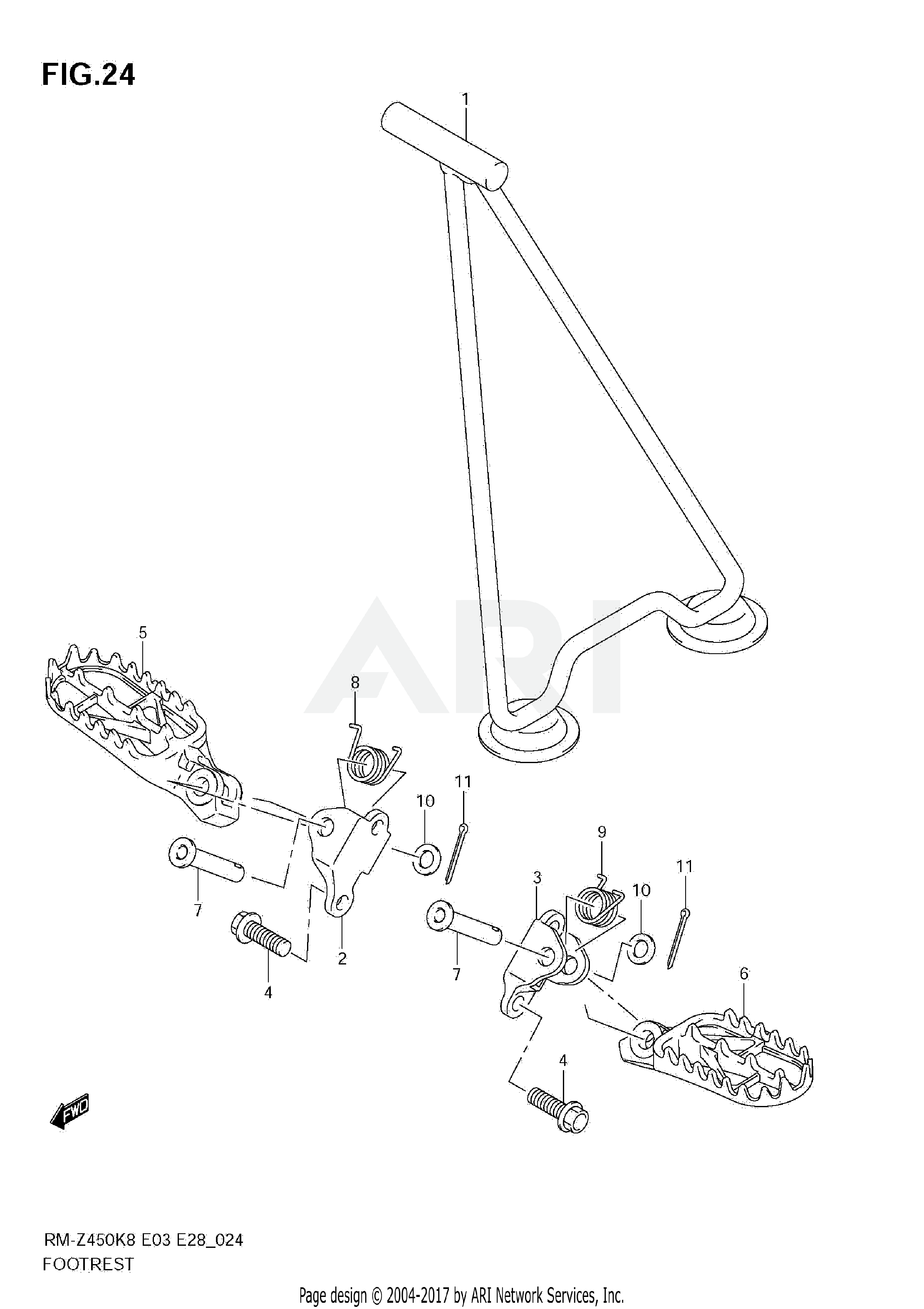 FOOTREST (RM-Z450 K8/K9/L0)