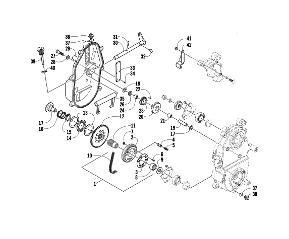 DRIVE/REVERSE DROPCASE ASSEMBLY (Optional)