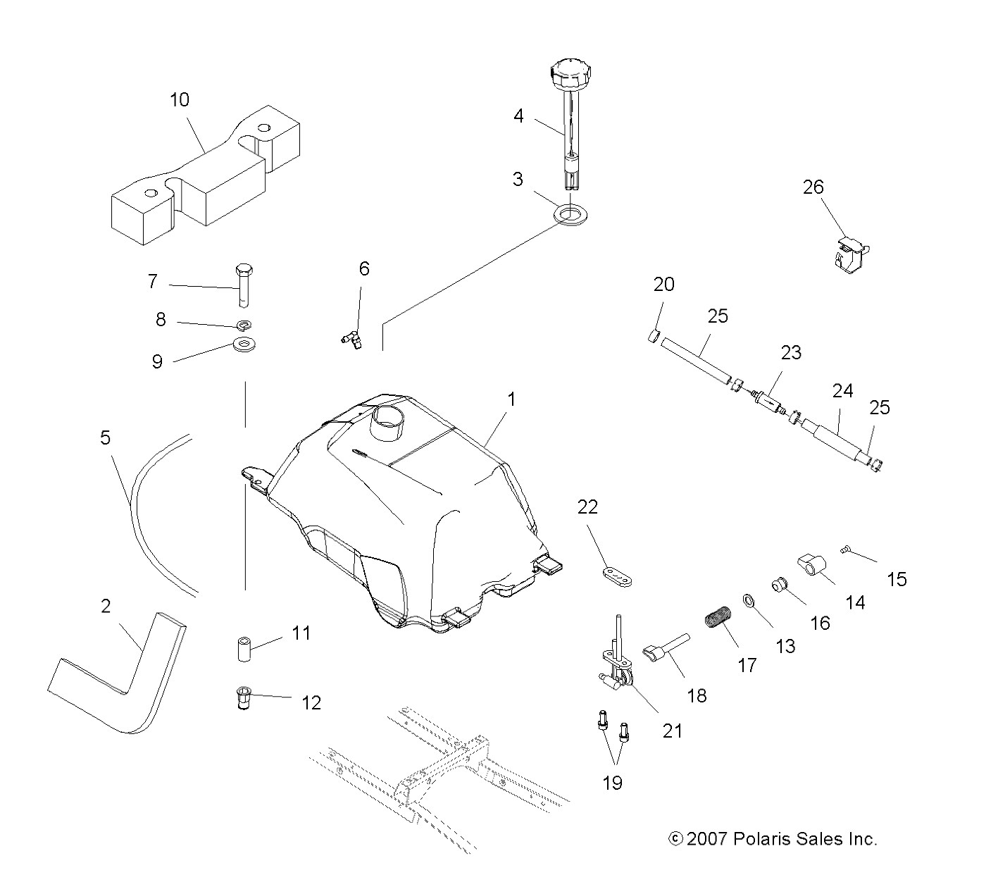 BODY, FUEL TANK ASM. - A09BG50AA (49ATVFUEL08SCRAM)