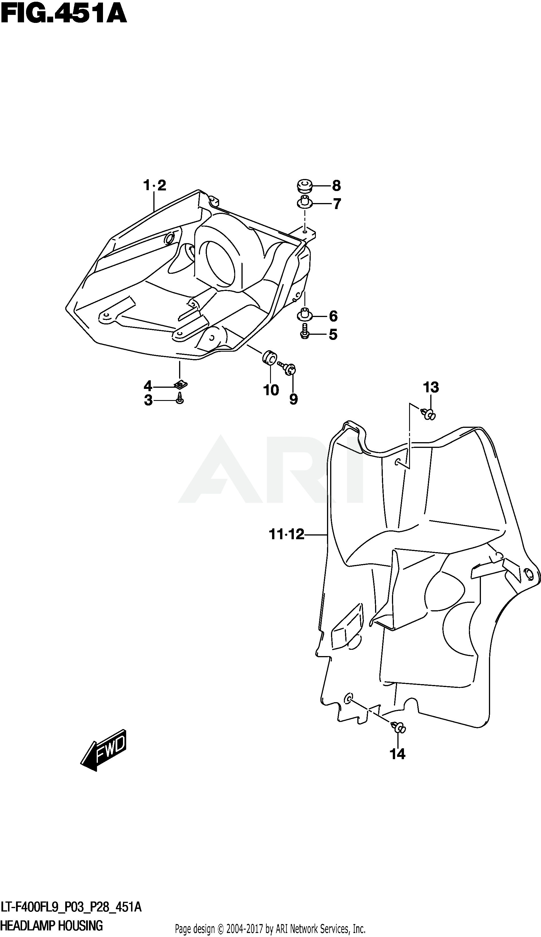 HEADLAMP HOUSING