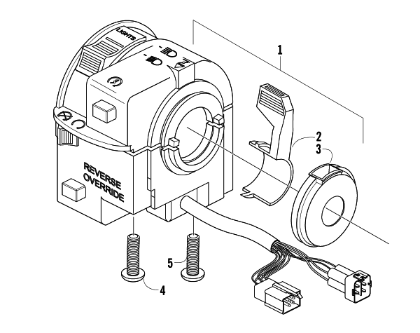 CONTROL SWITCH HOUSING ASSEMBLY