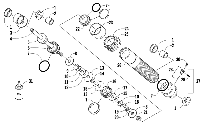 REAR SUSPENSION REAR ARM SHOCK ABSORBER