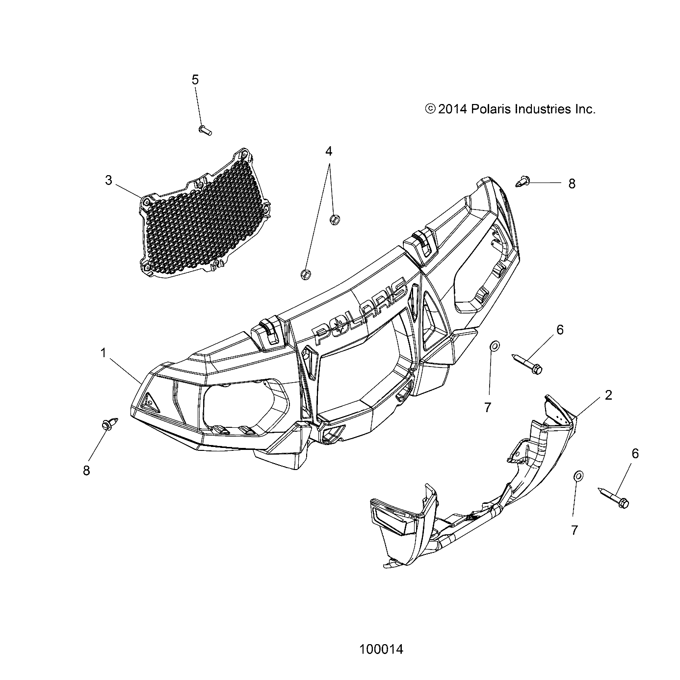 BODY, FRONT BUMPER and MOUNTING - A15SXE95FK (49ATVBUMPER15850SP)