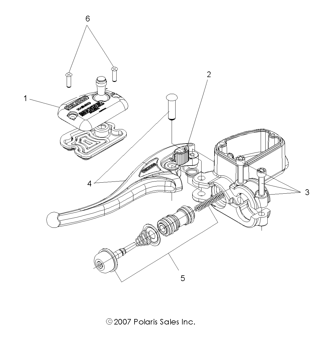 BRAKES, FRONT BRAKE LEVER and MASTER CYLINDER - A10NG50AA (49ATVMCLH08SCRAM)