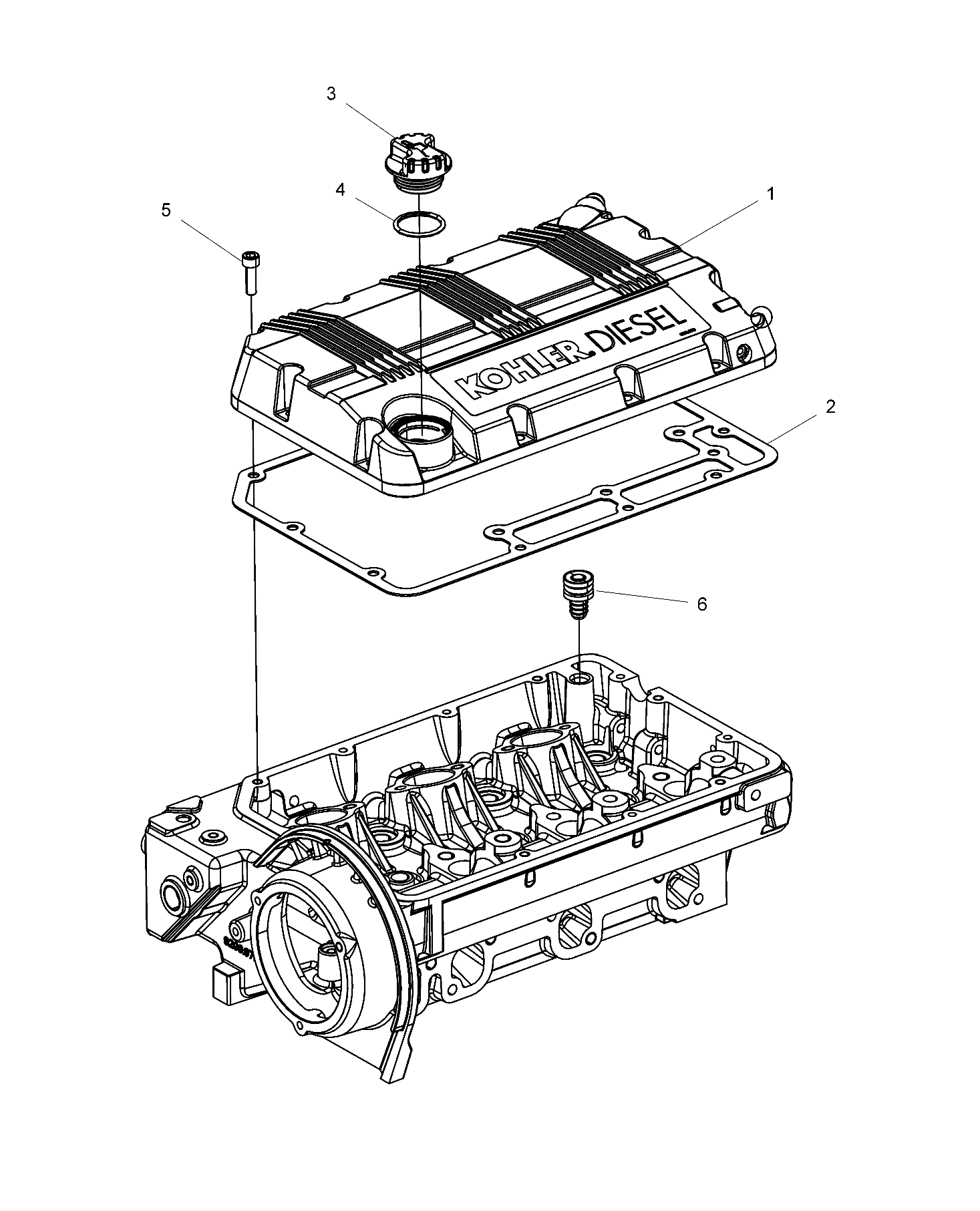 ENGINE, ROCKER ARMS COVER and OIL FILLER - R16RTAD1A1/E1 (49RGRROCKERCVR15DSL)
