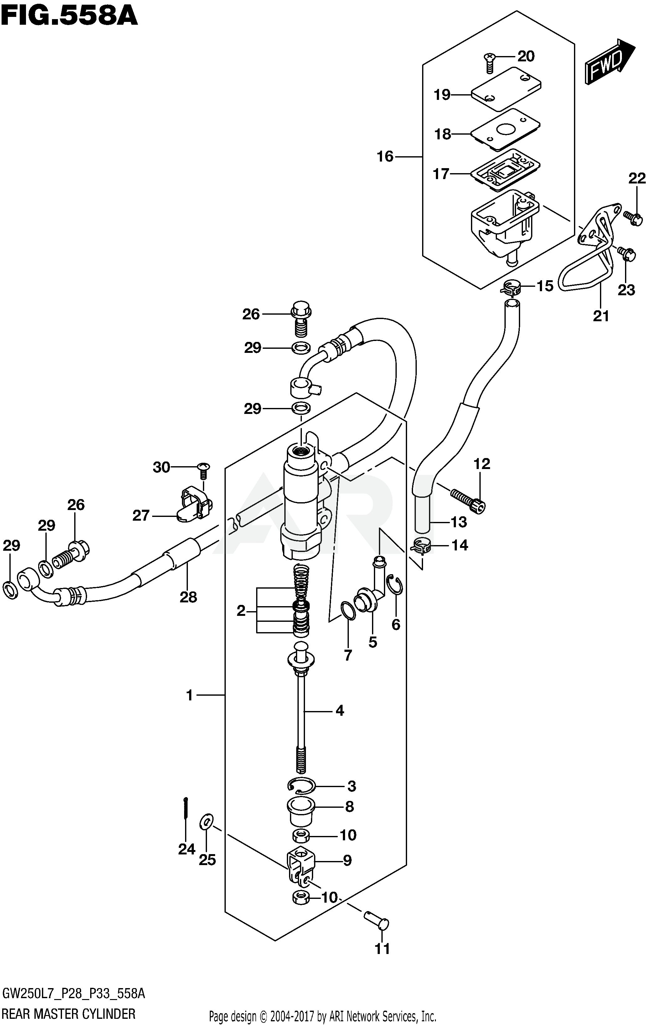 REAR MASTER CYLINDER (GW250L7 P28)