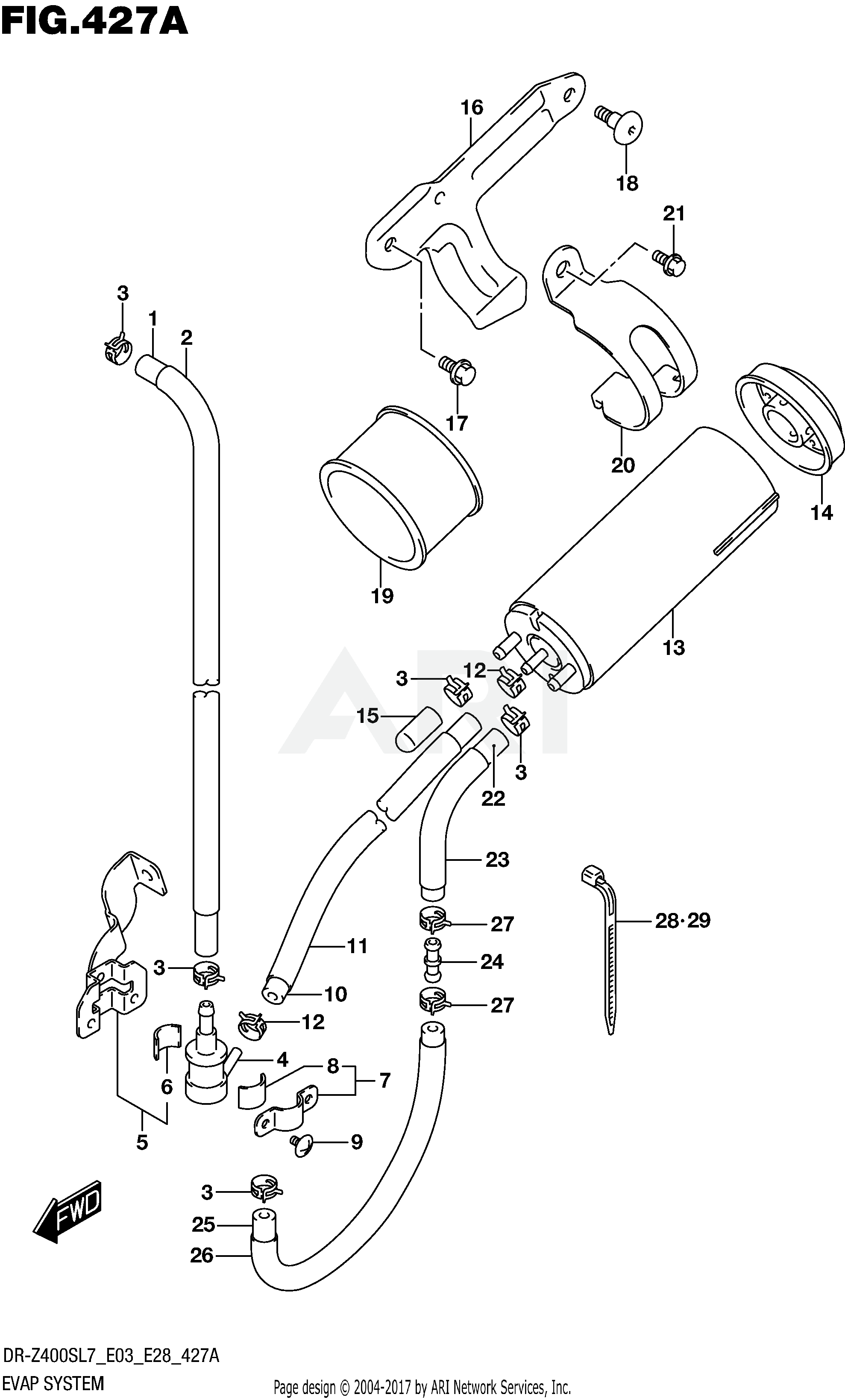 EVAP SYSTEM (DR-Z400SL7 E33)