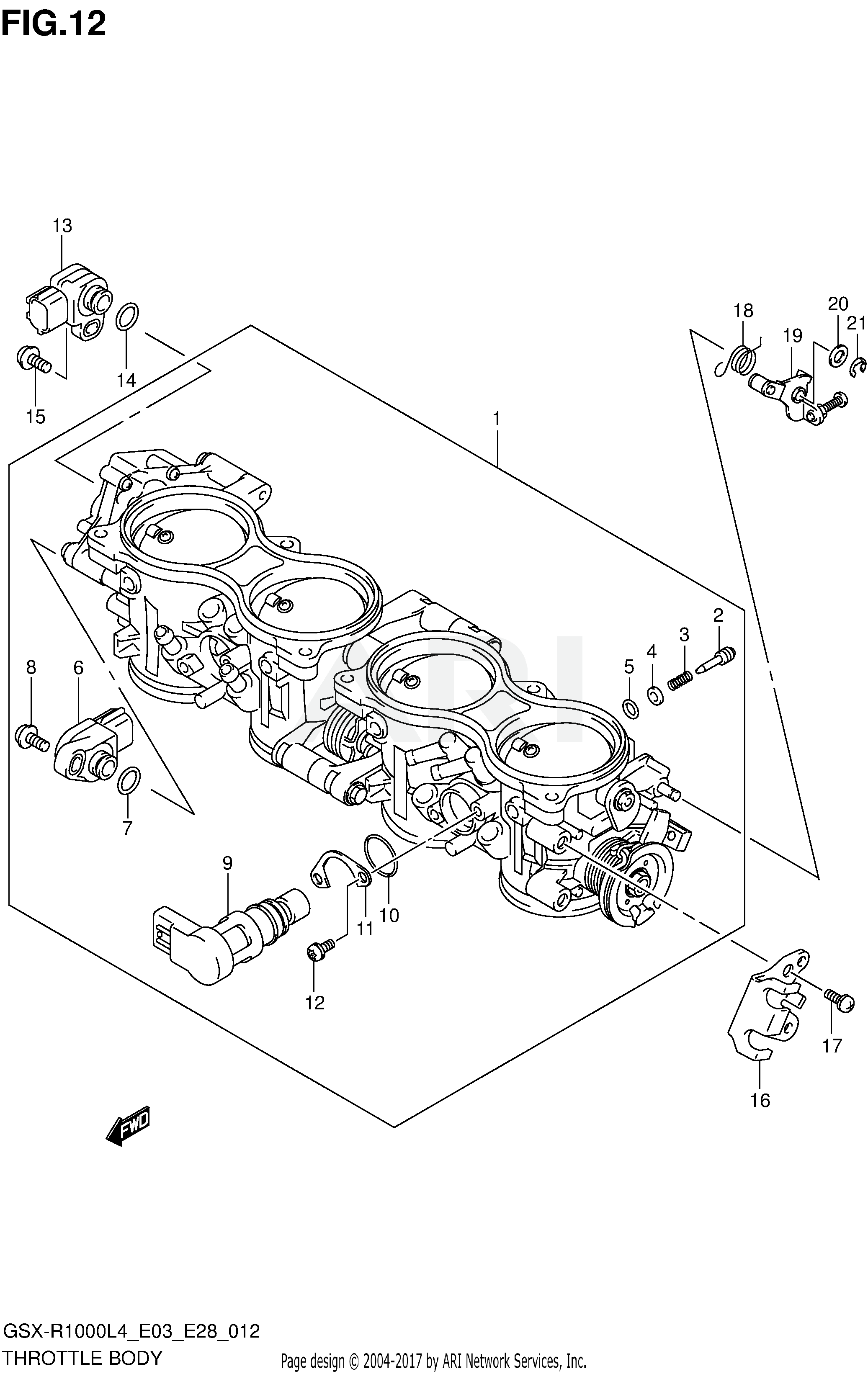 THROTTLE BODY (GSX-R1000L4 E03)