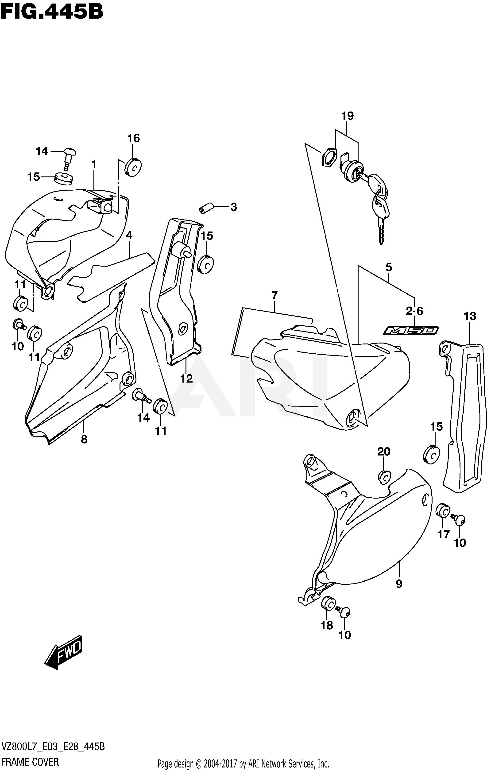 FRAME COVER (VZ800L7 E28)