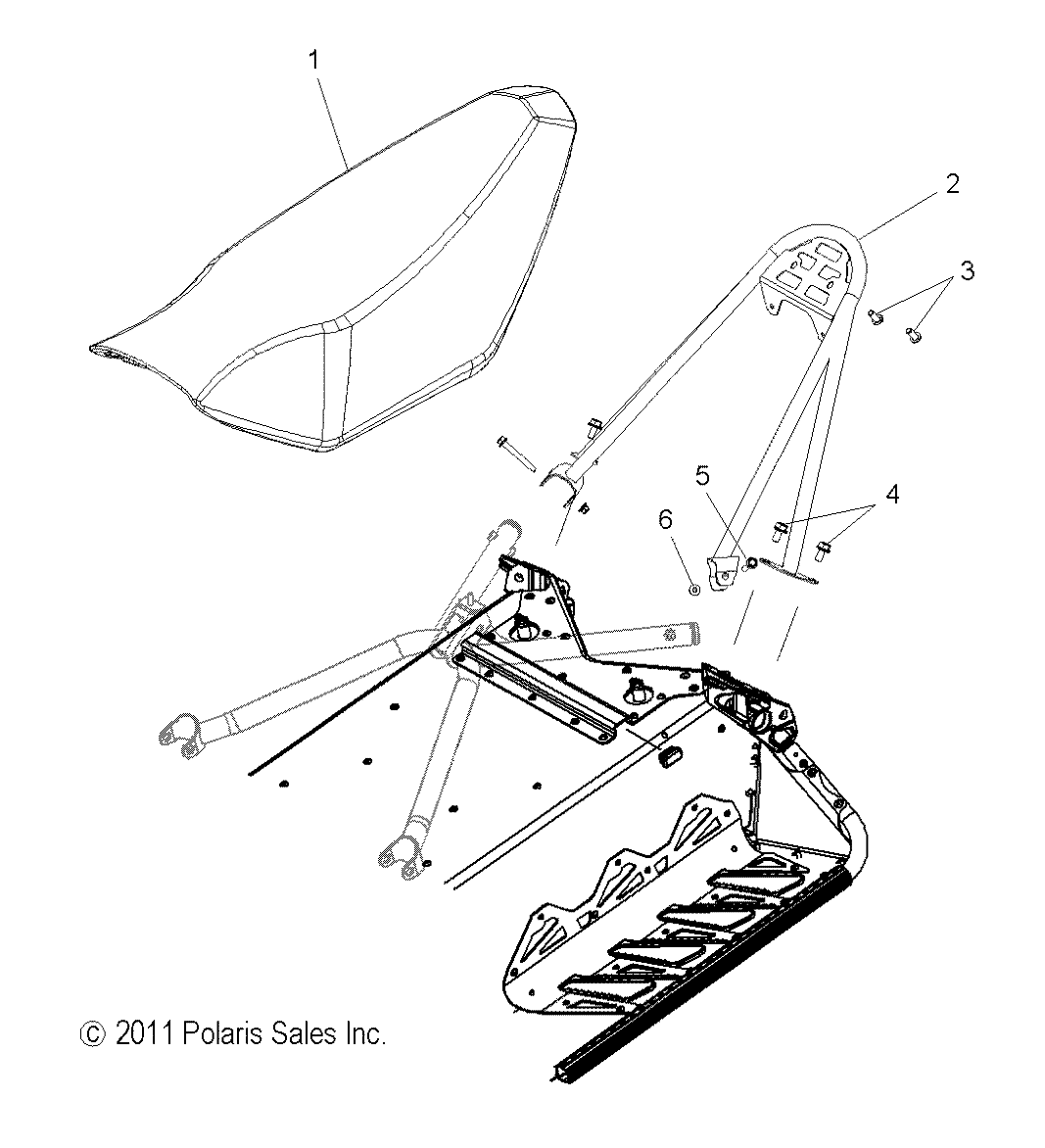 BODY, SEAT MOUNTING - S12BF8GSA/GSL (49SNOWSEAT12600RUSH)