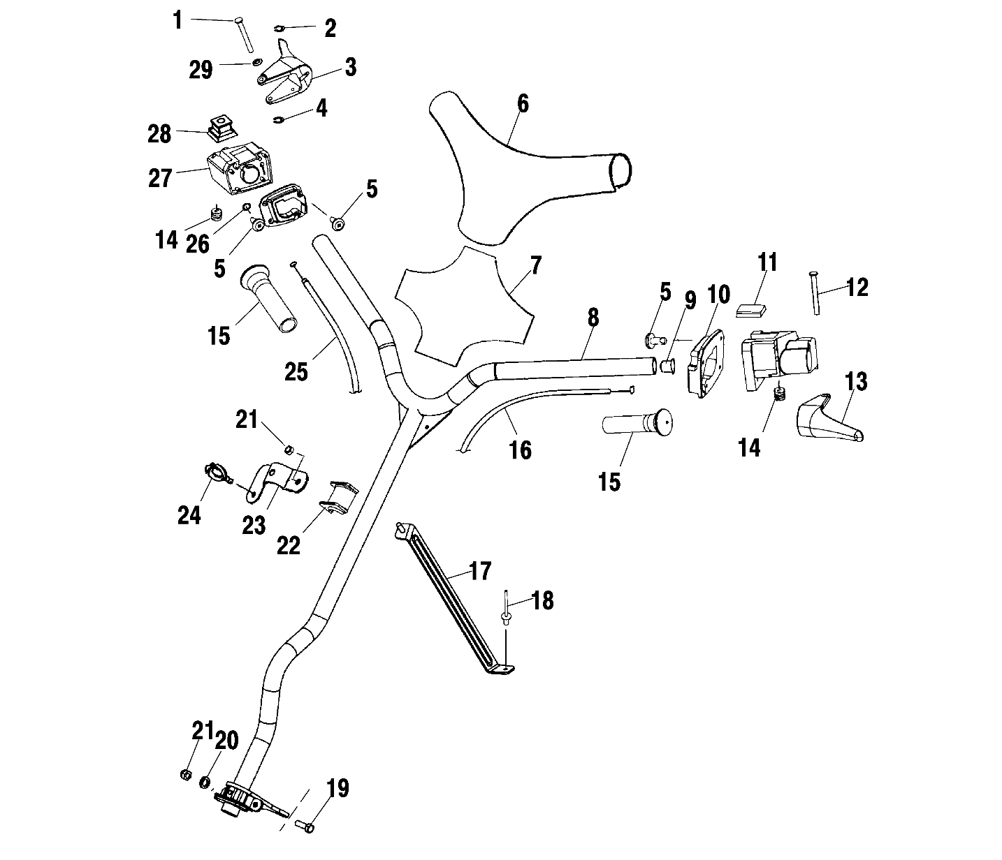 HANDLEBAR and CONTROLS - S01WB1AS (4961266126A009)