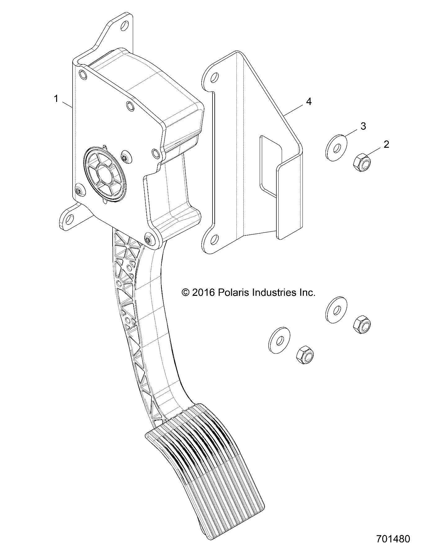 ENGINE, THROTTLE PEDAL - Z17VDE99NM (701480)