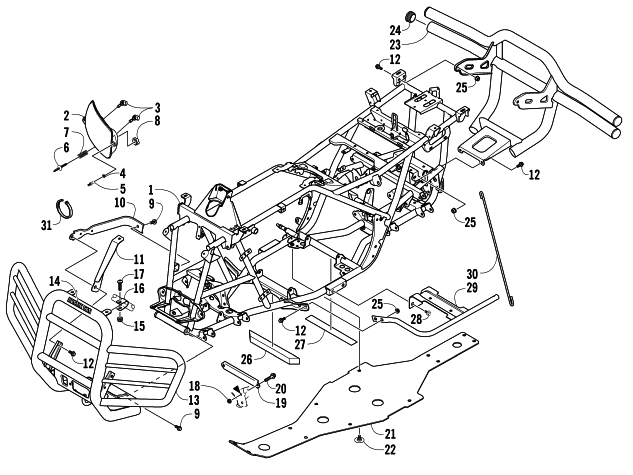 FRAME AND RELATED PARTS