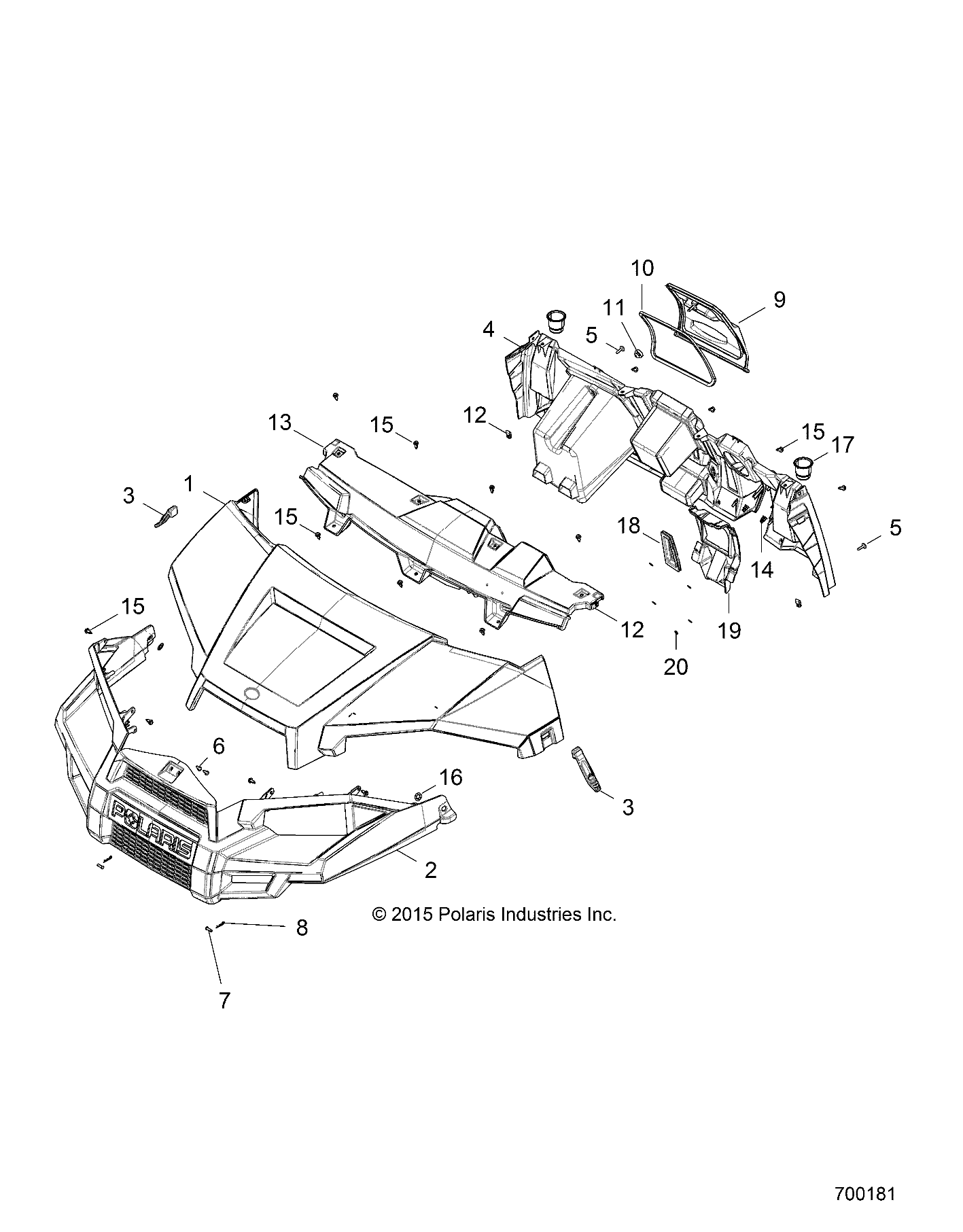 BODY, HOOD, DASH and GRILL - R20MAA57L7 (700181)