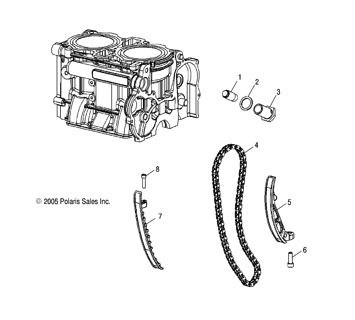 ENGINE, CAM CHAIN and TENSIONERS - S09PP7FS/FE (4997479747D11)