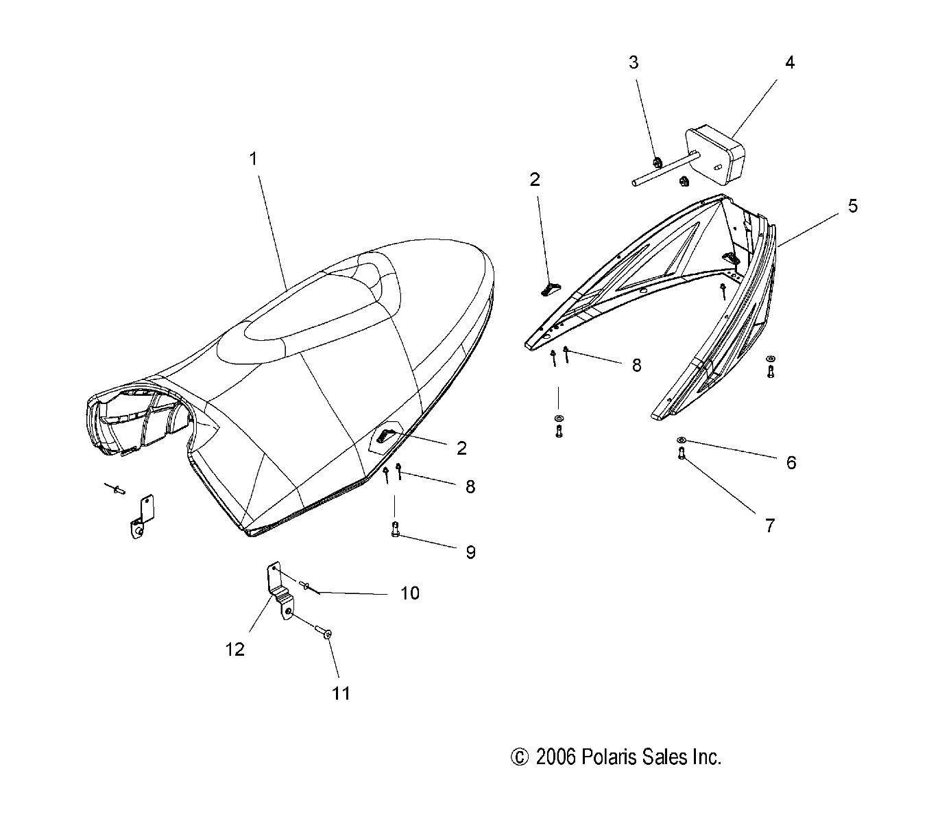 BODY, SEAT ASM. - S09MX6JS/JE (49SNOWSEAT07440IQ)