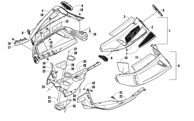 SKID PLATE AND SIDE PANEL ASSEMBLY