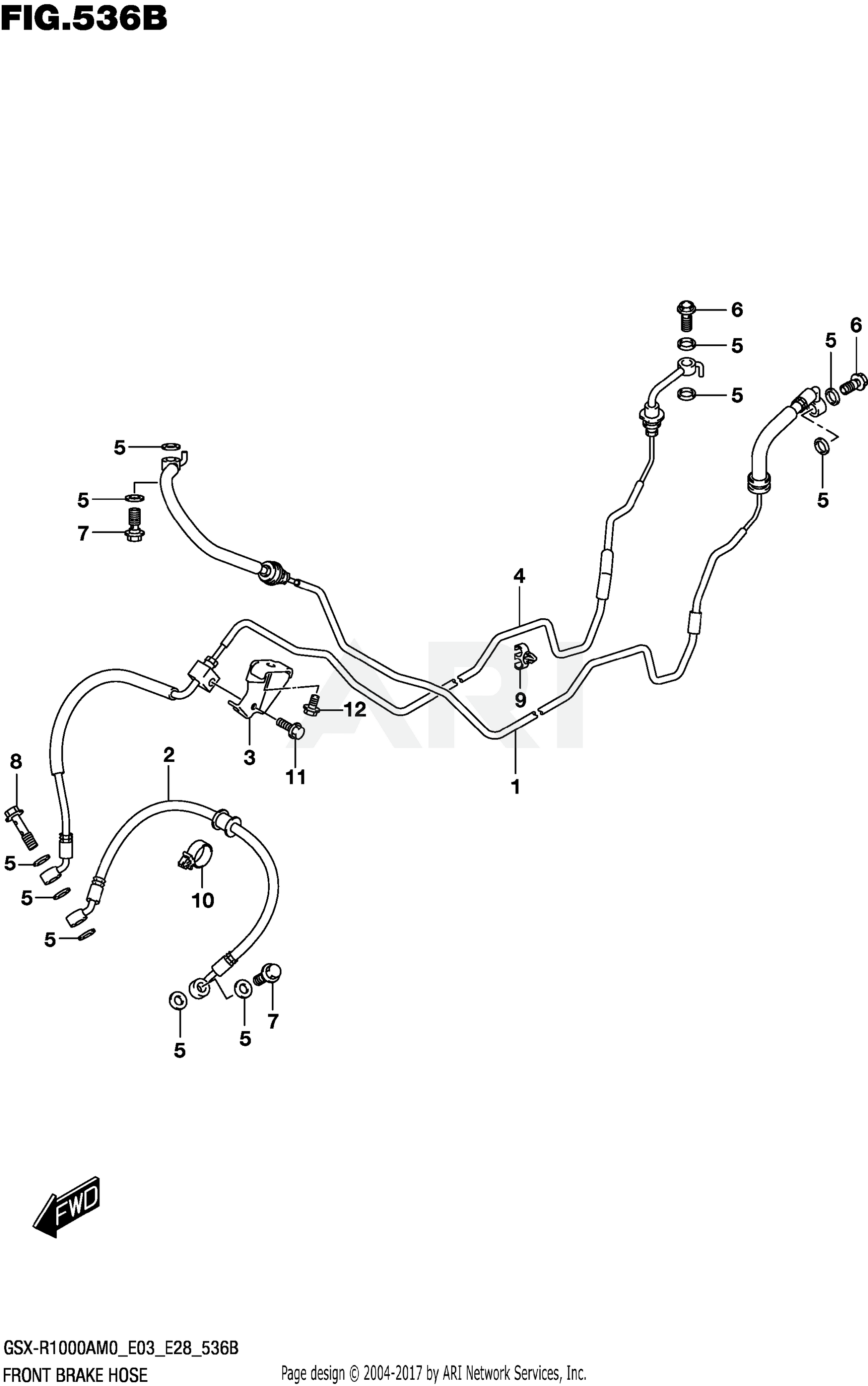 FRONT BRAKE HOSE (GSX-R1000RA,GSX-R1000RZA)