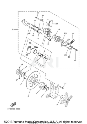 REAR BRAKE CALIPER