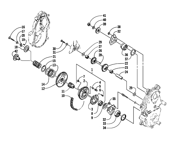 DRIVE/REVERSE DROPCASE ASSEMBLY (ESR)