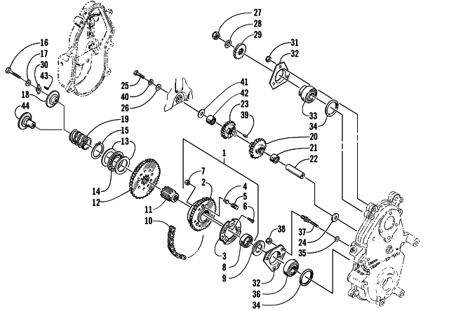 DRIVE/REVERSE DROPCASE ASSEMBLY (esr)