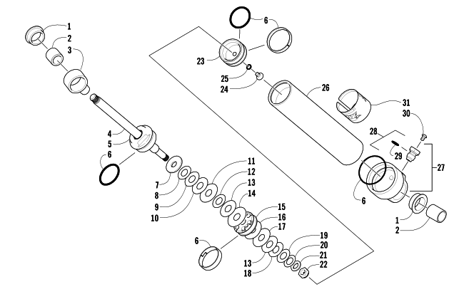 REAR SUSPENSION REAR ARM SHOCK ABSORBER