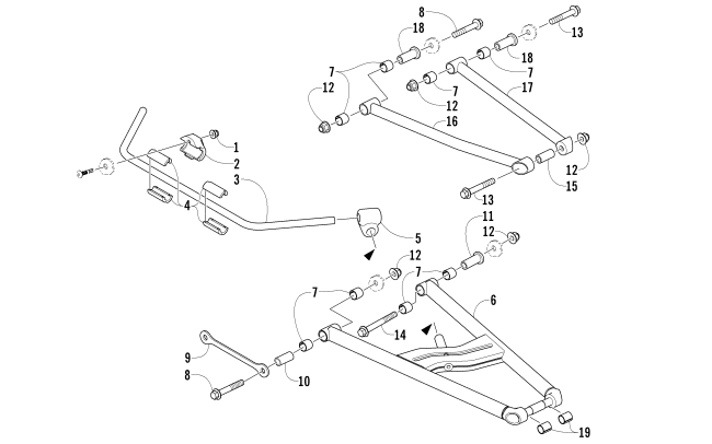 A-ARM AND SWAY BAR ASSEMBLY