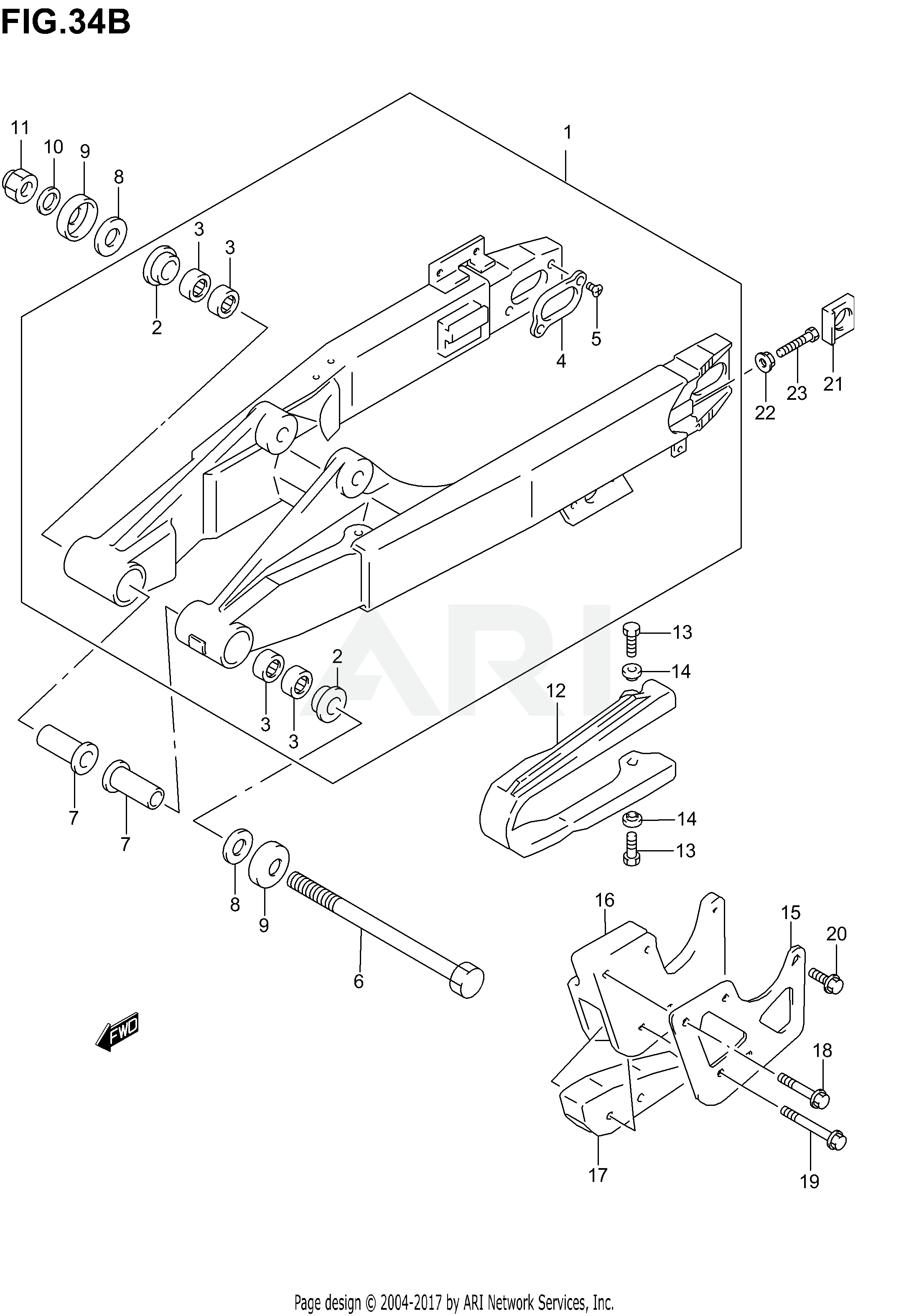 REAR SWINGING ARM (MODEL K4)