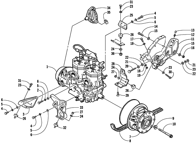 ENGINE AND RELATED PARTS