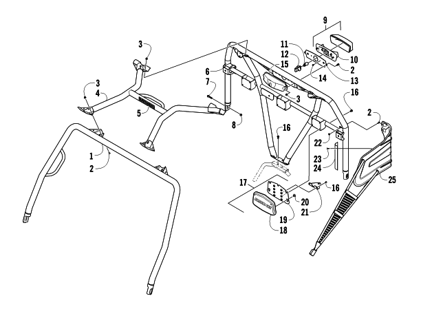 ROPS AND TAILLIGHT ASSEMBLY