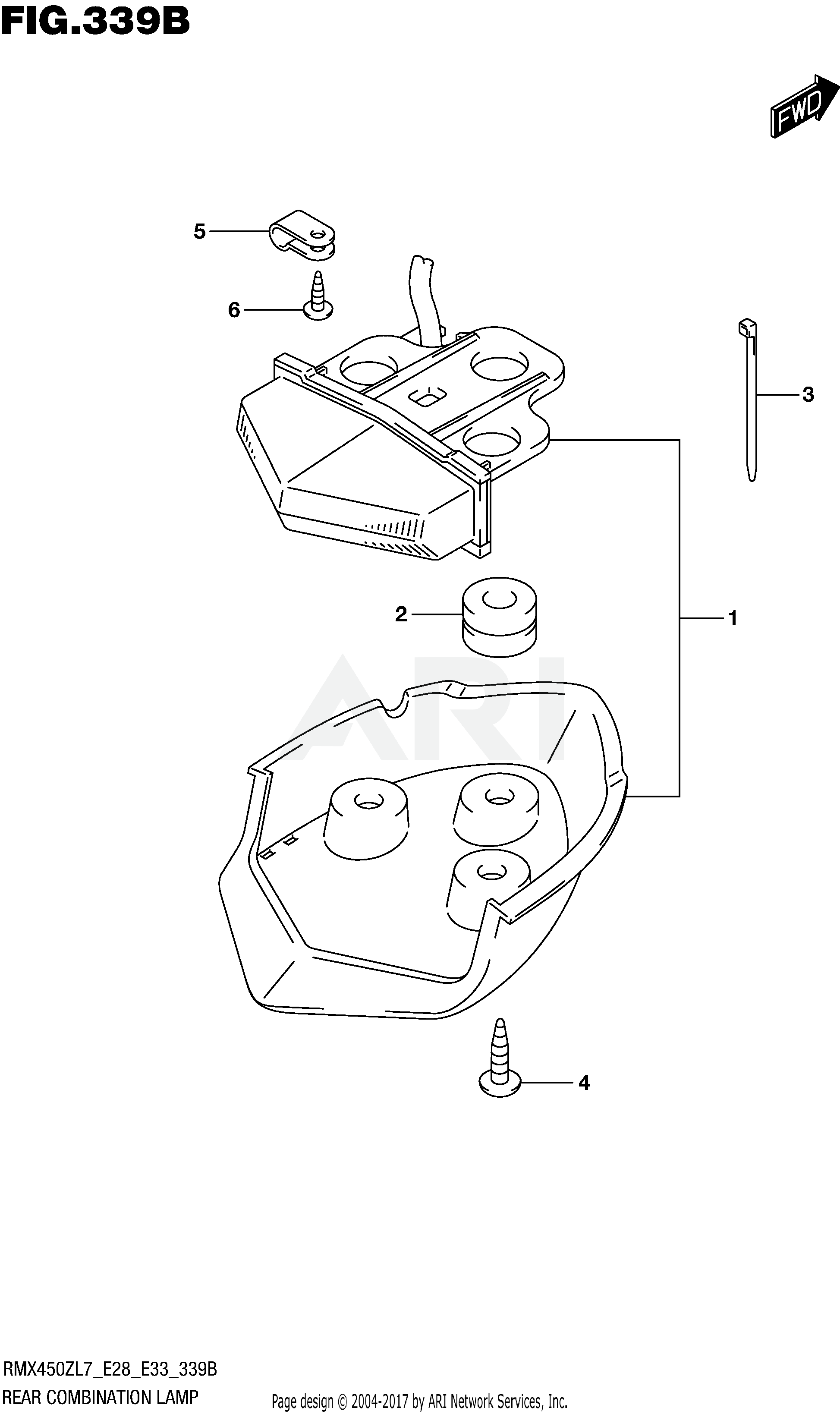 REAR COMBINATION LAMP (RMX450ZL7 E33)