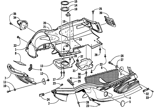 BELLY PAN AND FRONT BUMPER ASSEMBLY