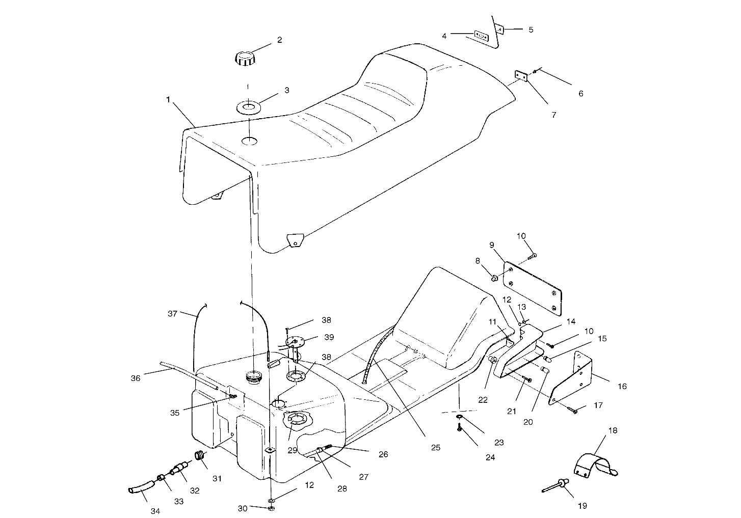 SEAT and GAS TANK - S01SB8AS (4960686068A004)