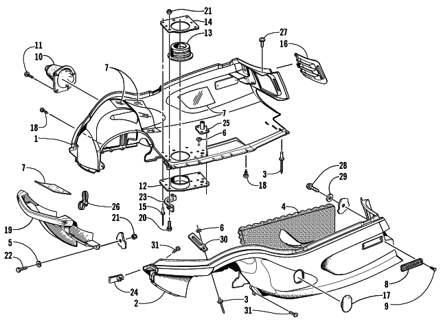 BELLY PAN AND FRONT BUMPER ASSEMBLY