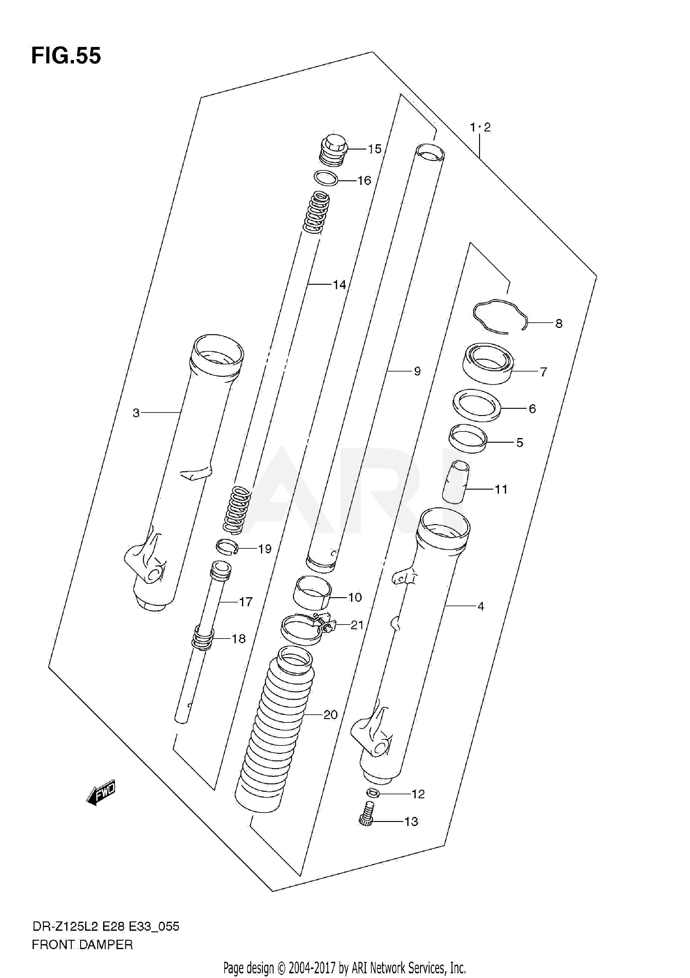 FRONT DAMPER (DR-Z125 E33)