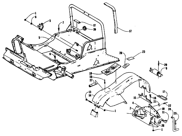 FRONT FRAME AND FOOTREST ASSEMBLY