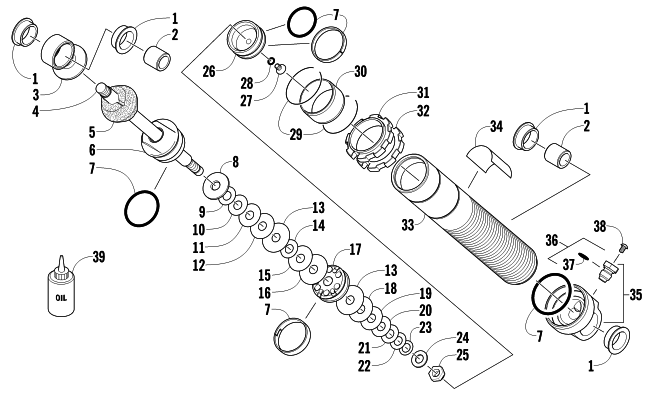 REAR SUSPENSION REAR ARM SHOCK ABSORBER