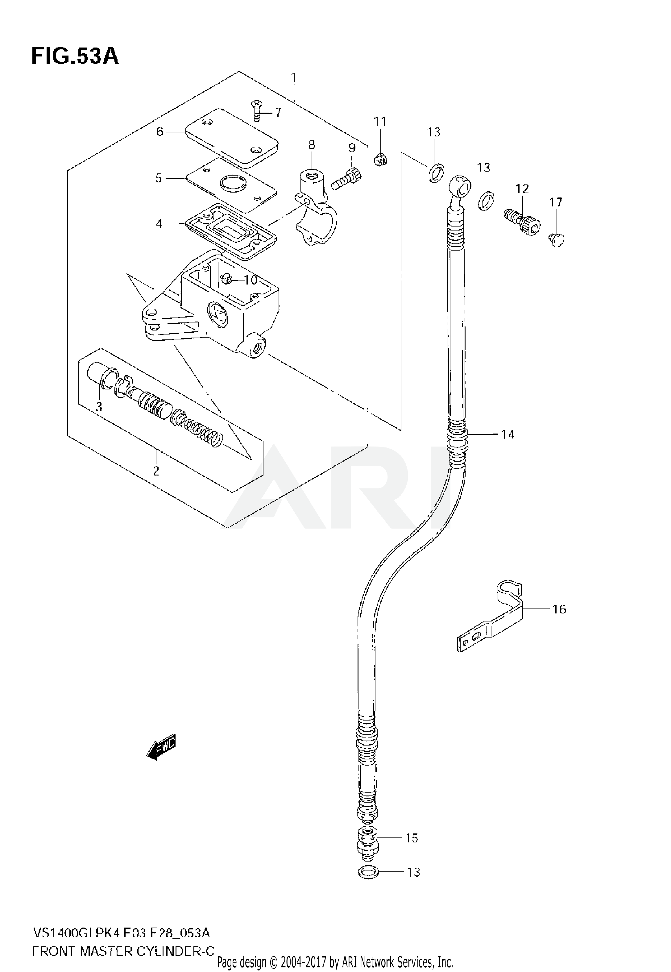 FRONT MASTER CYLINDER (MODEL K5/K6/K7/K8)