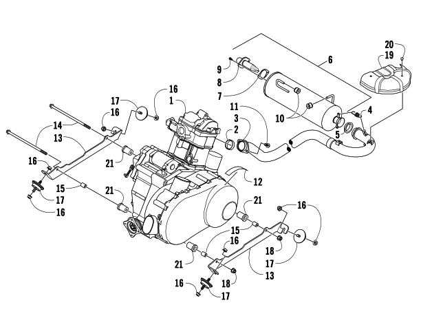 ENGINE AND EXHAUST